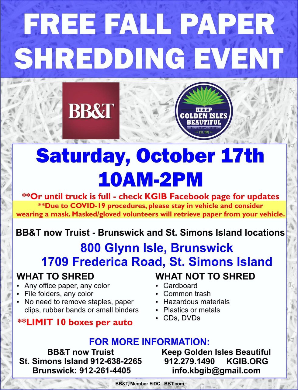 Free Fall Paper Shredding Event - elegantislandliving.net