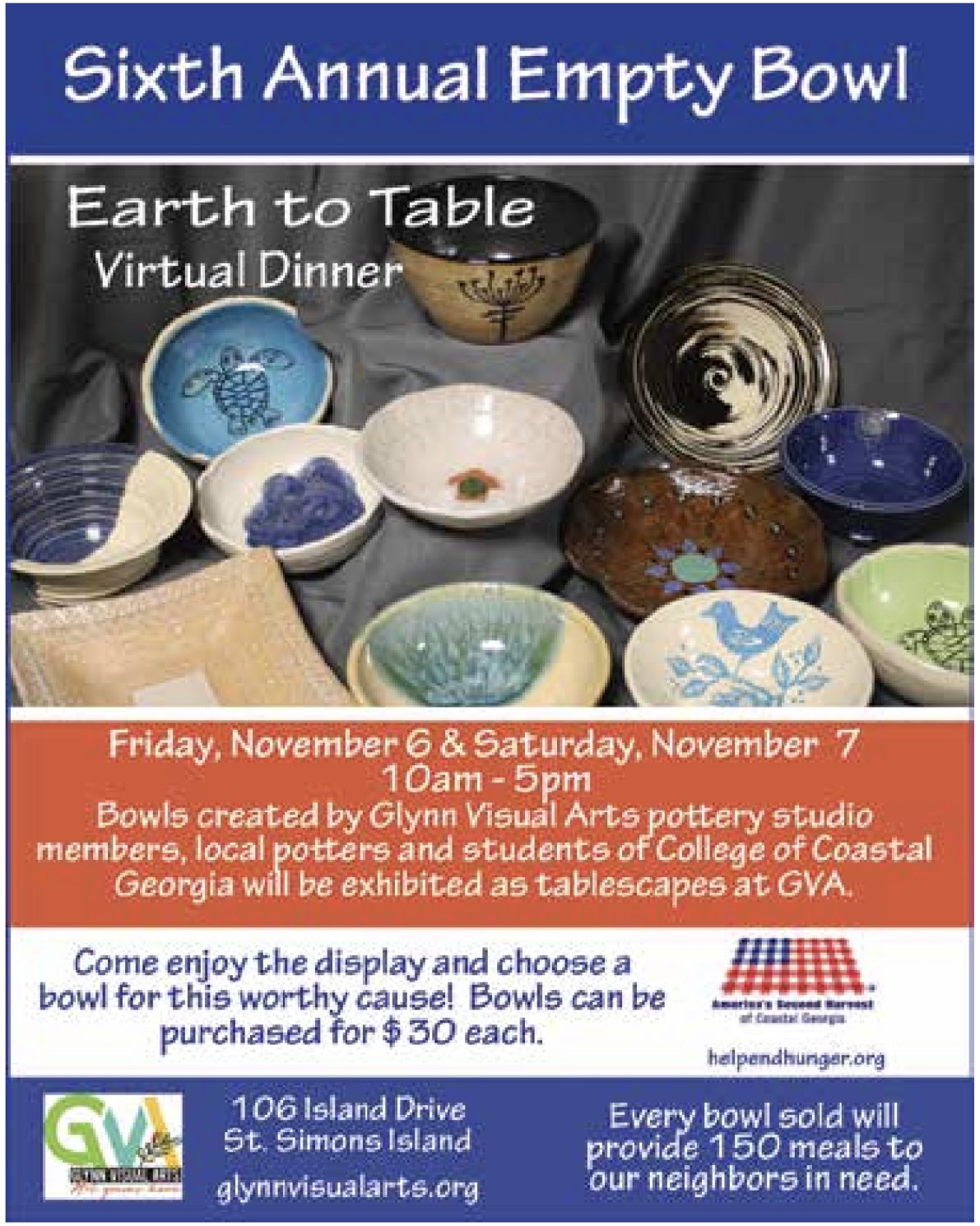 6th Annual Empty Bowl Fundraiser Virtual Event