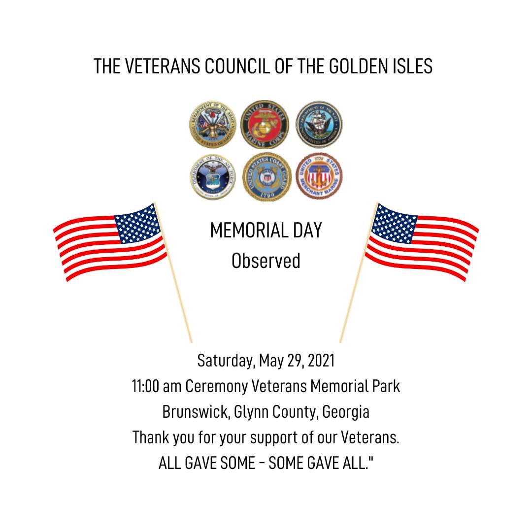 Veterans Council Of The Golden Isles Memorial Day Ceremony Elegantislandliving Net