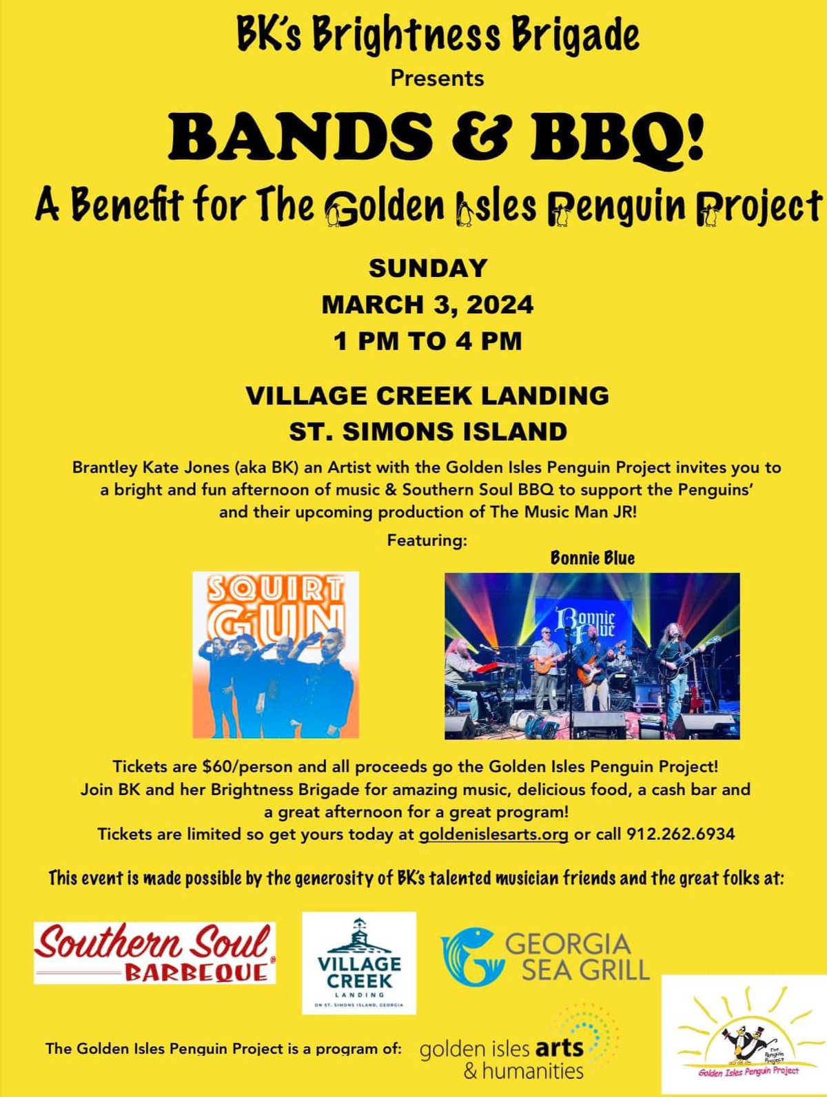 2024 Bands and BBQ Benefiting the Golden Isles Penguin Project