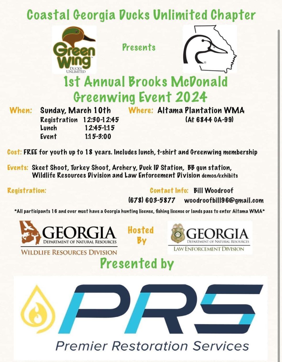 Ducks Unlimited Greenwing Event poster 2024