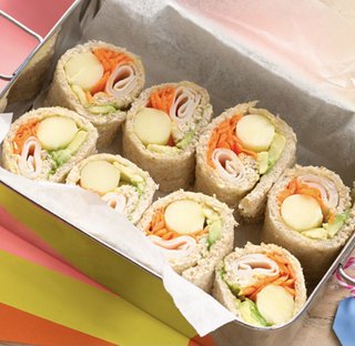 Sushi style sandwiches