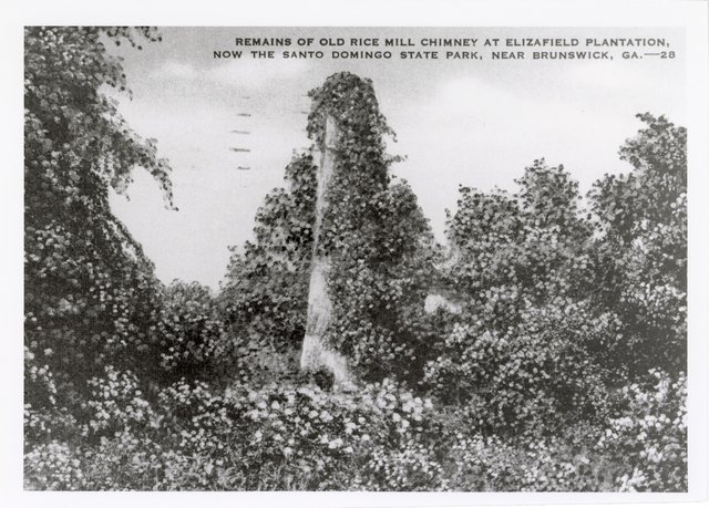 Rice mill chimney at Elizafield Plantation