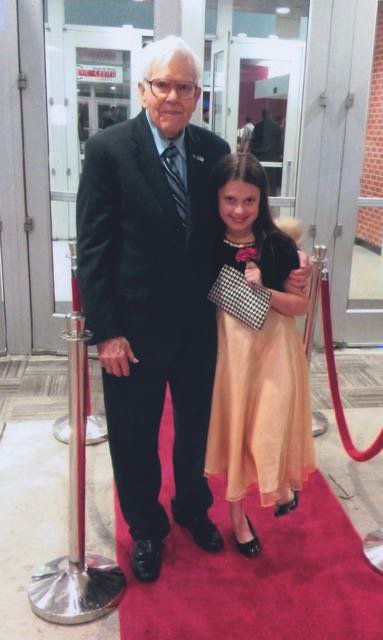 Pierce and “his favorite new project”: escorting his great-granddaughter Alyssa to a “Dads &amp; Dolls” dance in February while her father is away serving in the military.